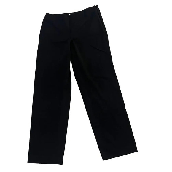 Talbots Women's Black Dress Pants Size 10 Straight Leg Formal Solid Zip Closure - Picture 1 of 4